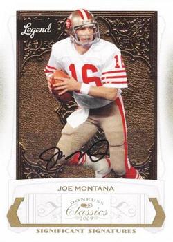 2009 Donruss Classics - Significant Signatures Gold #128 Joe Montana Front