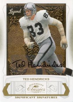 2009 Donruss Classics - Significant Signatures Gold #142 Ted Hendricks Front