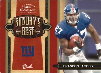2009 Donruss Classics - Sunday's Best Gold #7 Brandon Jacobs Front