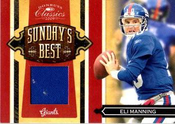 2009 Donruss Classics - Sunday's Best Jerseys #17 Eli Manning Front