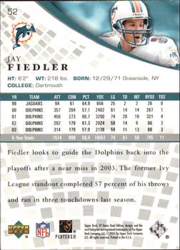 2004 SP Game Used #52 Jay Fiedler Back
