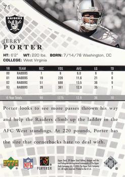 2004 SP Game Used #71 Jerry Porter Back