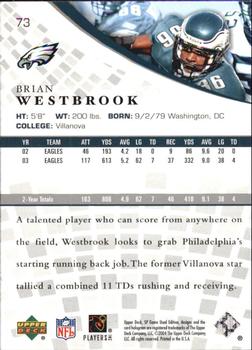 2004 SP Game Used #73 Brian Westbrook Back