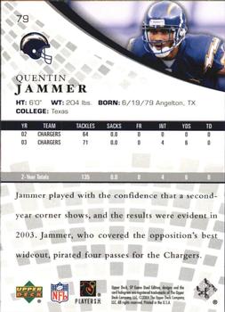 2004 SP Game Used #79 Quentin Jammer Back