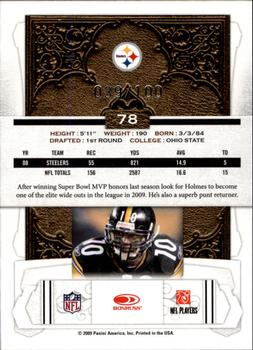 2009 Donruss Classics - Timeless Tributes Silver #78 Santonio Holmes Back