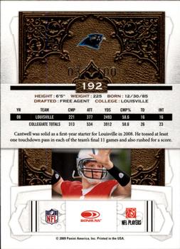 2009 Donruss Classics - Timeless Tributes Silver #192 Hunter Cantwell Back