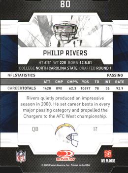 2009 Donruss Elite - Aspirations #80 Philip Rivers Back