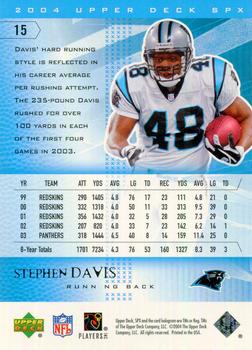 2004 SPx #15 Stephen Davis Back