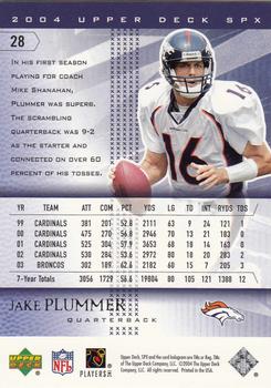 2004 SPx #28 Jake Plummer Back