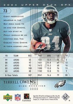 2004 SPx #73 Terrell Owens Back