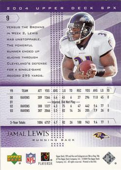 2004 SPx #9 Jamal Lewis Back