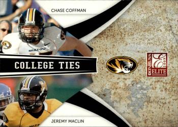 2009 Donruss Elite - College Ties Combos Black #7 Chase Coffman / Jeremy Maclin Front