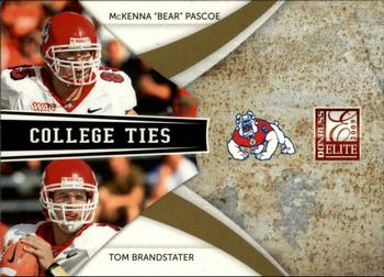 2009 Donruss Elite - College Ties Combos Gold #4 Bear Pascoe / Tom Brandstater Front