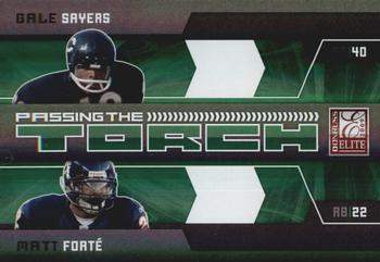 2009 Donruss Elite - Passing the Torch Green #1 Gale Sayers / Matt Forte Front
