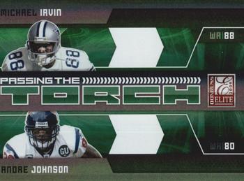 2009 Donruss Elite - Passing the Torch Green #9 Michael Irvin / Andre Johnson Front