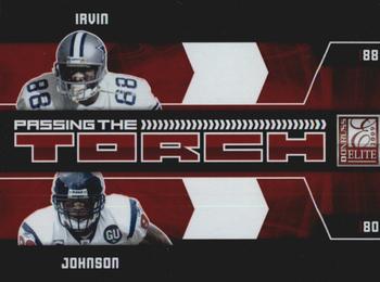 2009 Donruss Elite - Passing the Torch Red #9 Michael Irvin / Andre Johnson Front