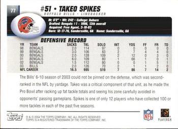 2004 Topps #77 Takeo Spikes Back