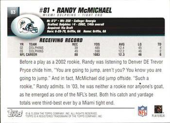 2004 Topps #83 Randy McMichael Back