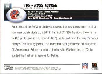 2004 Topps #99 Ross Tucker Back