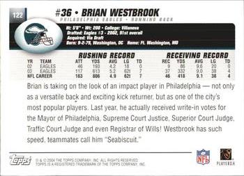 2004 Topps #122 Brian Westbrook Back