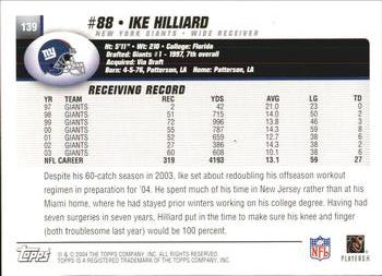 2004 Topps #139 Ike Hilliard Back
