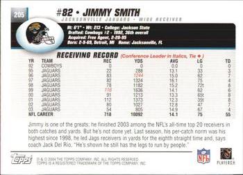 2004 Topps #205 Jimmy Smith Back