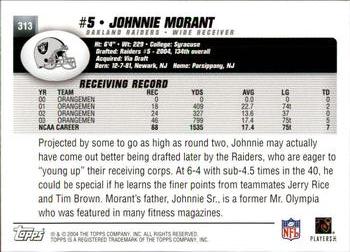 2004 Topps #313 Johnnie Morant Back