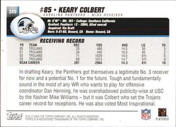 2004 Topps #349 Keary Colbert Back