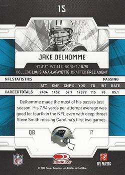 2009 Donruss Elite - Retail #15 Jake Delhomme Back