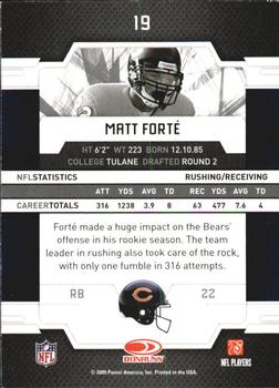2009 Donruss Elite - Retail #19 Matt Forte Back