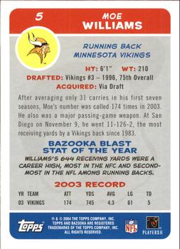 2004 Bazooka #5 Moe Williams Back