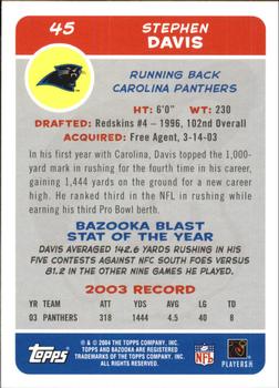2004 Bazooka #45 Stephen Davis Back
