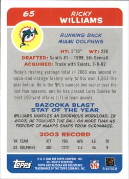 2004 Bazooka #65 Ricky Williams Back