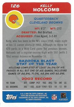 2004 Bazooka #126 Kelly Holcomb Back