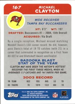 2004 Bazooka #167 Michael Clayton Back