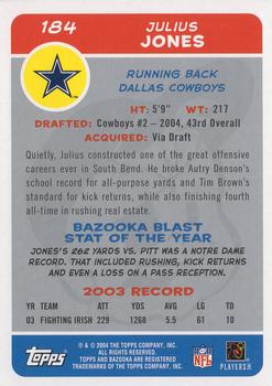 2004 Bazooka #184 Julius Jones Back