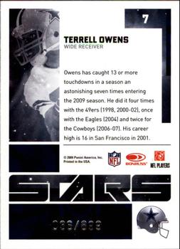 2009 Donruss Elite - Stars Gold #7 Terrell Owens Back