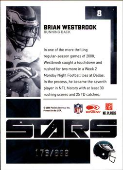 2009 Donruss Elite - Stars Gold #8 Brian Westbrook Back