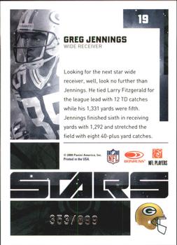 2009 Donruss Elite - Stars Gold #19 Greg Jennings Back