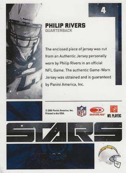2009 Donruss Elite - Stars Jerseys Gold #4 Philip Rivers Back