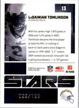2009 Donruss Elite - Stars Red #13 LaDainian Tomlinson Back