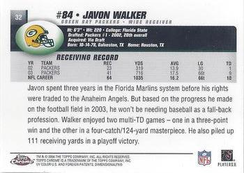 2004 Topps Chrome #32 Javon Walker Back