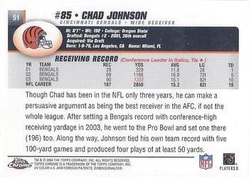 2004 Topps Chrome #51 Chad Johnson Back