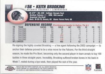 2004 Topps Chrome #57 Keith Brooking Back