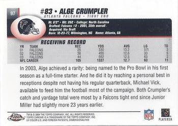 2004 Topps Chrome #97 Alge Crumpler Back