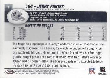 2004 Topps Chrome #101 Jerry Porter Back