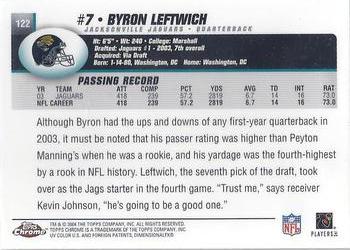 2004 Topps Chrome #122 Byron Leftwich Back