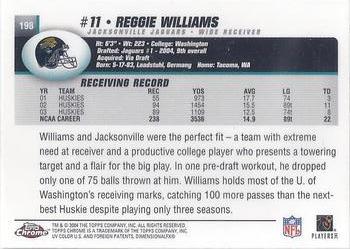 2004 Topps Chrome #198 Reggie Williams Back