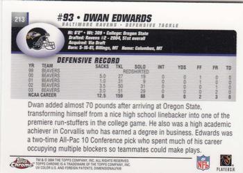 2004 Topps Chrome #213 Dwan Edwards Back