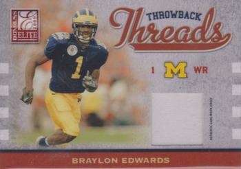 2009 Donruss Elite - Throwback Threads #43 Braylon Edwards Front